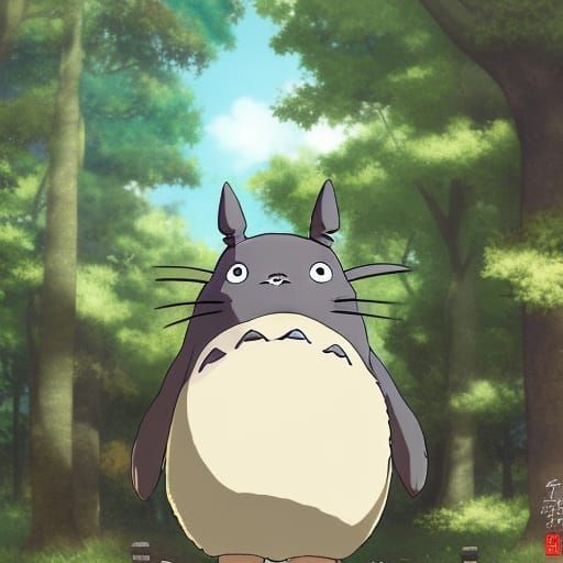 Totoro in Anime Key Visual Style