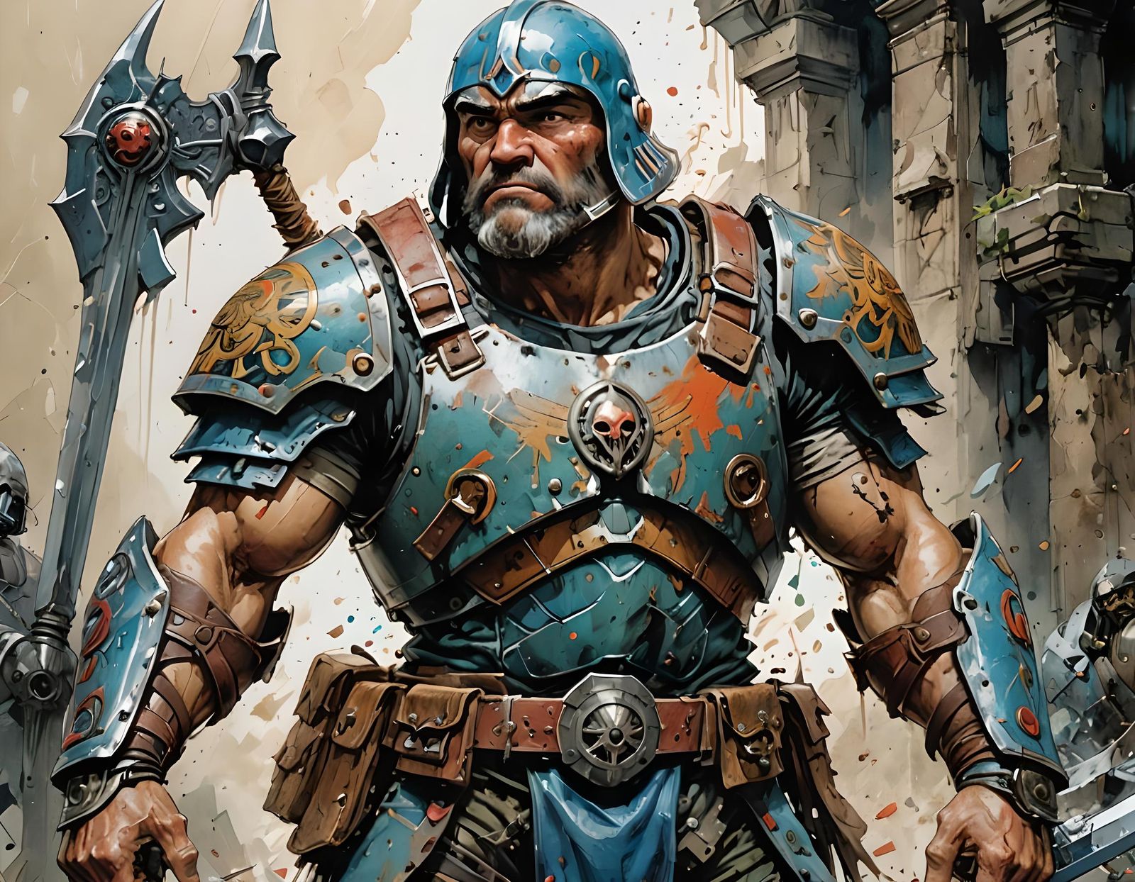 Man-At-Arms Portrait with Intricate Details