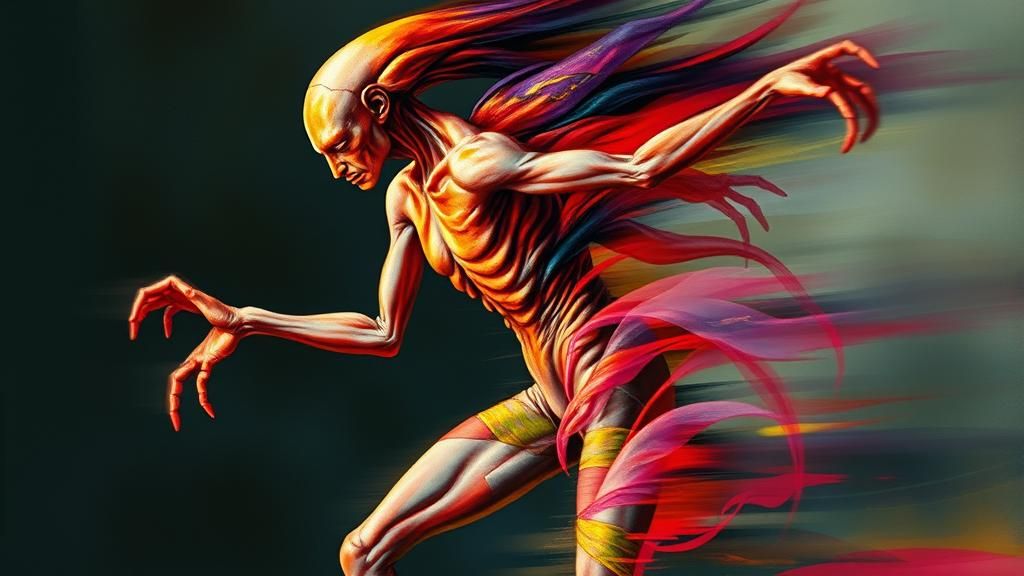 Abstract Humanoid Figure in Surrealist Style