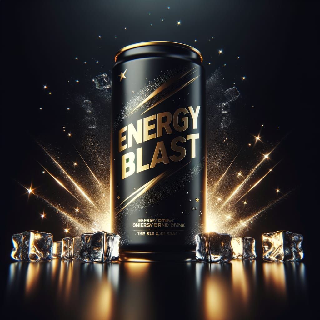 Energy Blast Drink: Black and Gold Refreshment