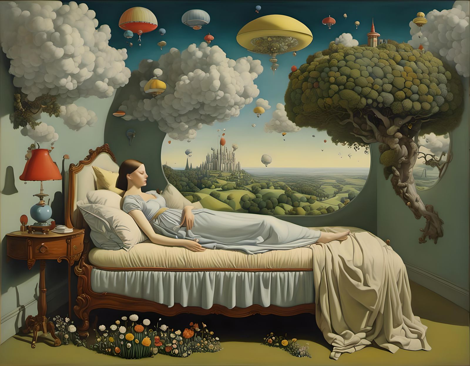Surreal Dreamscape Inspired by Pop Surrealism