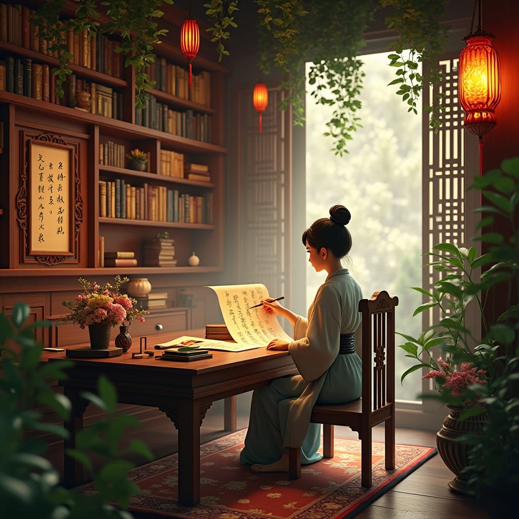 Xianxia Writer's Serene Shanghai Study