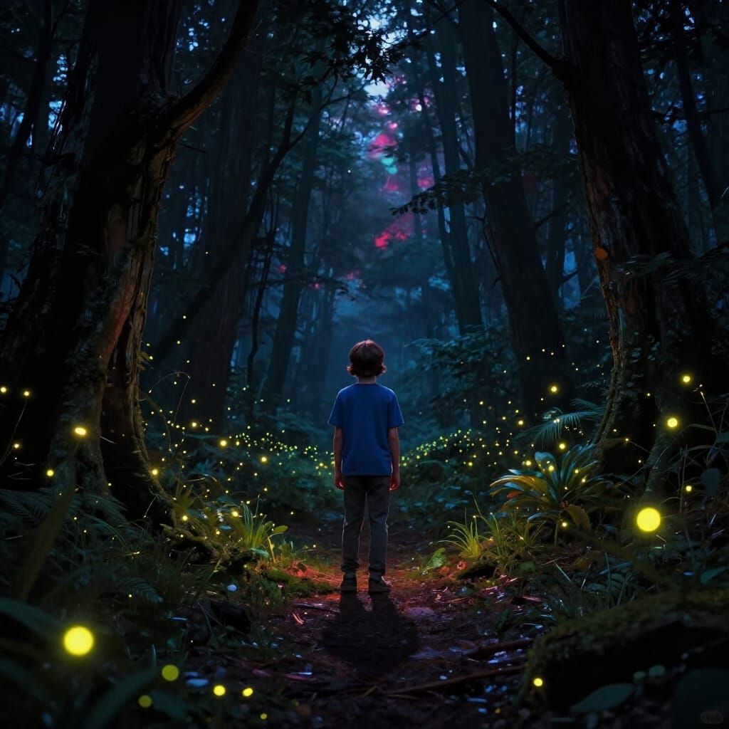 Mike from Stranger Things in Moody Forest