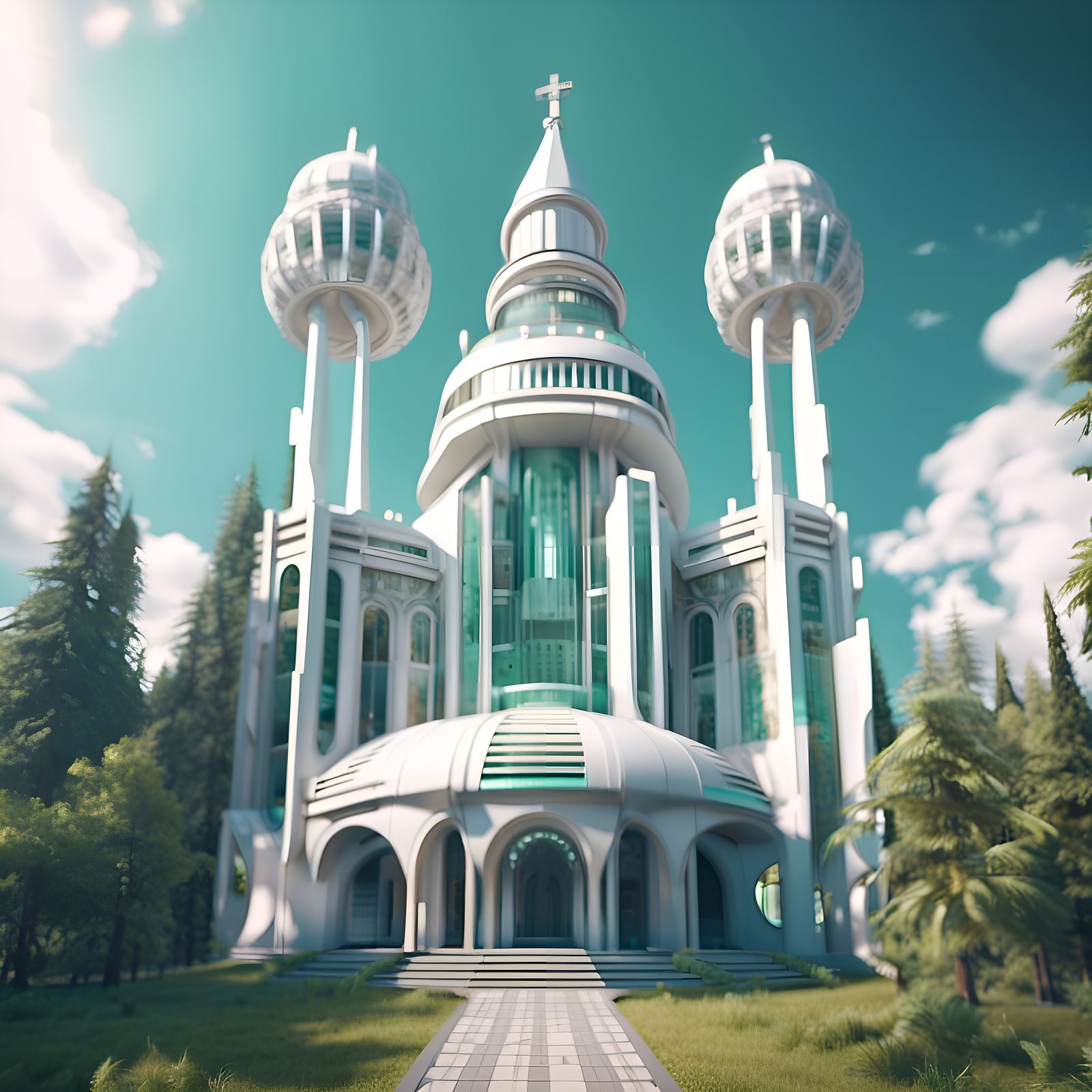 Futuristic Orthodox Church in Abkhazia: Cyberpunk Architectu...