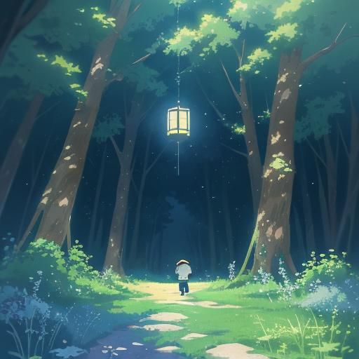 Anime Key Visual in Studio Ghibli Style