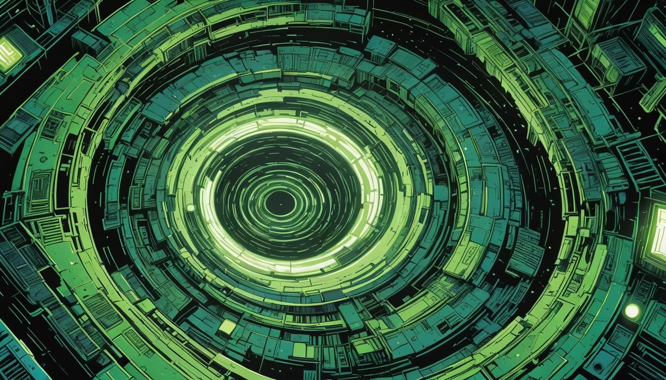 Cyberpunk Comic Book: Black Hole in Chernobyl