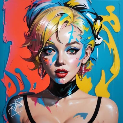 Polychromatic Graffiti Art with Oil Gouache