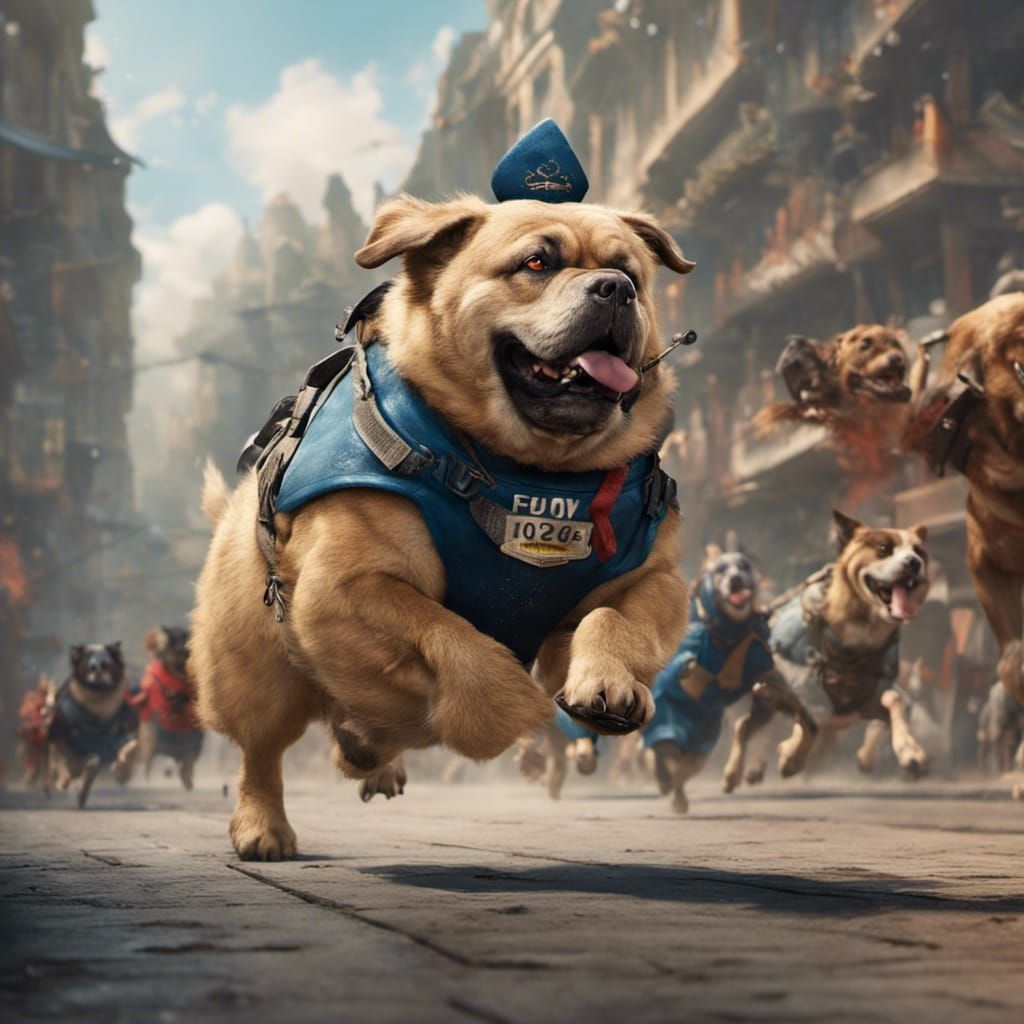Fat Dog Runs a Marathon: Fantasy Concept Art