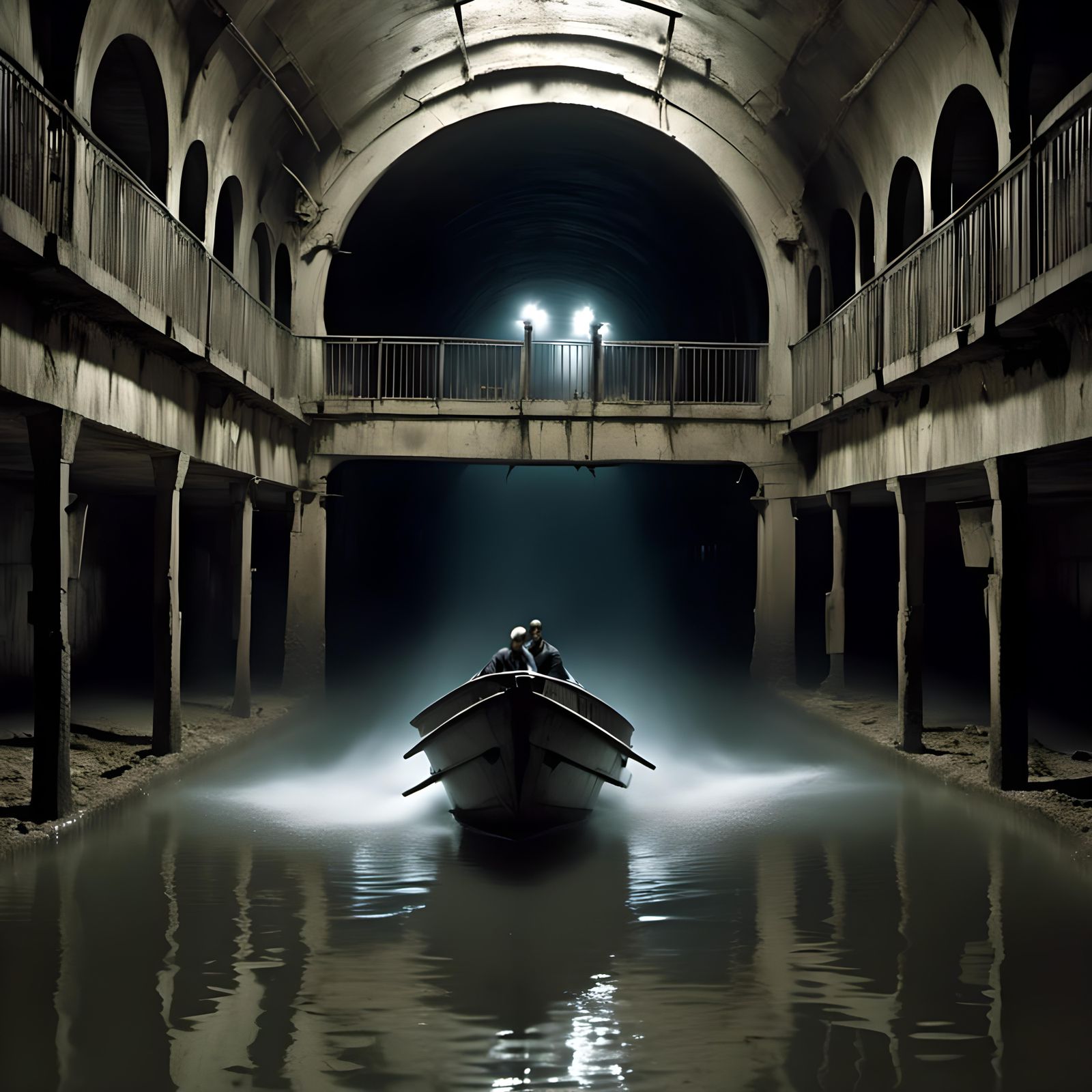 Surreal Waterway Between Courthouse and Penitentiary