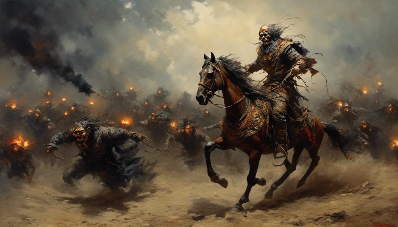 Surreal Clown Dream in Dark Fantasy Style