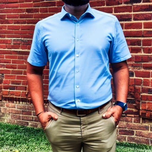 A Man Strolling on a Sunny Day