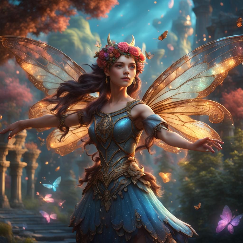 Beautiful Fairy Woman Concept Art in 8K