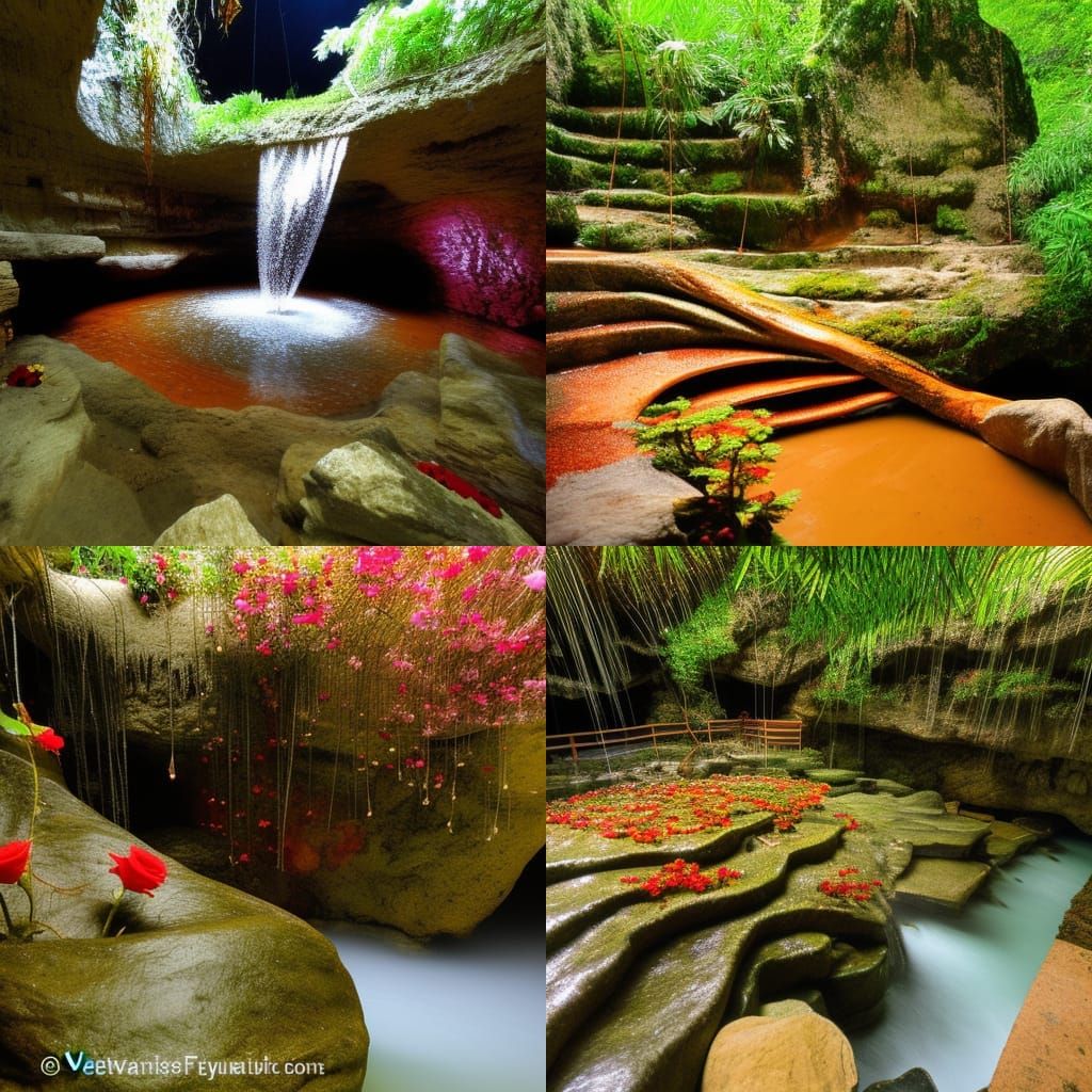 Zen Garden with Magical Cenote Glow