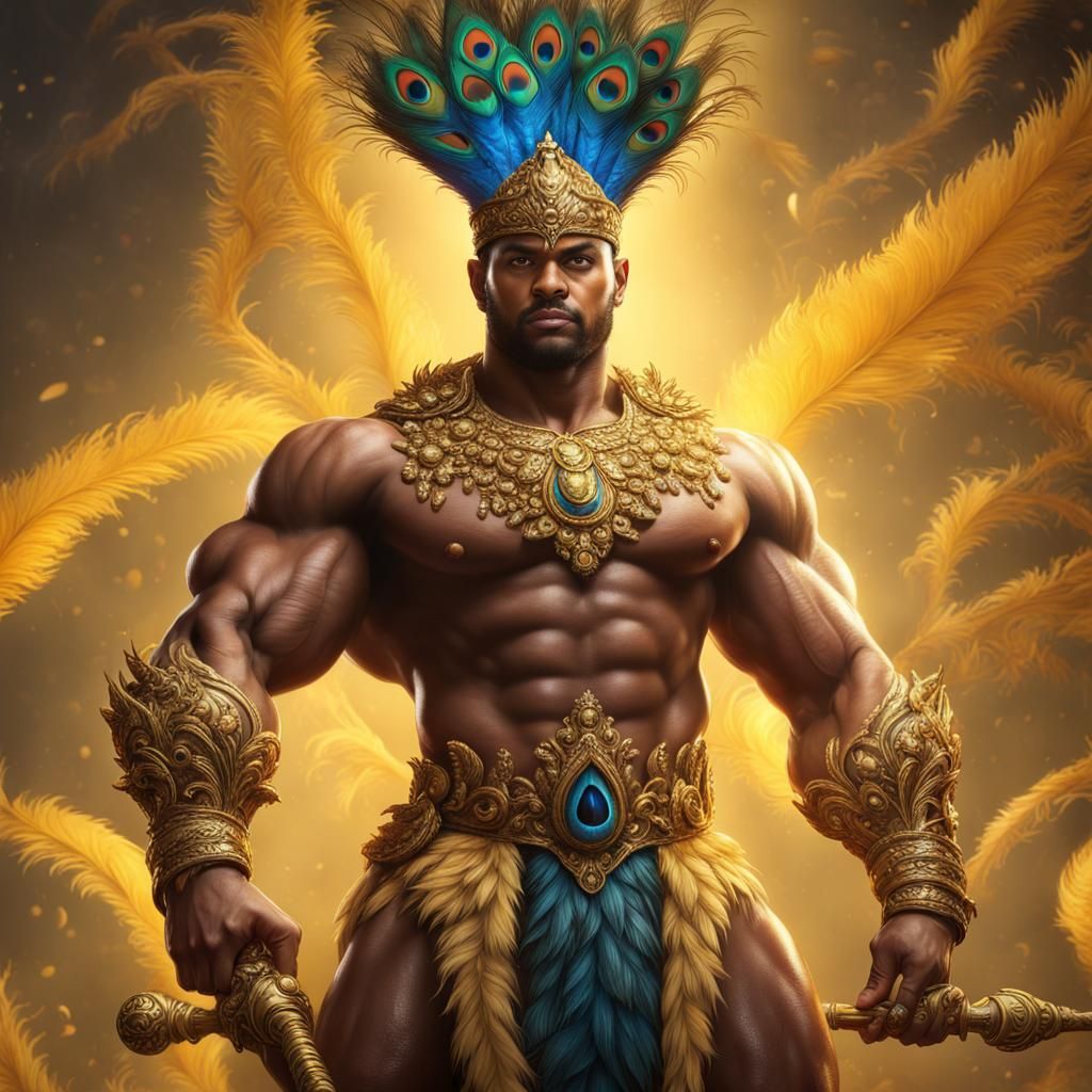 Lord Krishna as Supreme Bodybuilder God