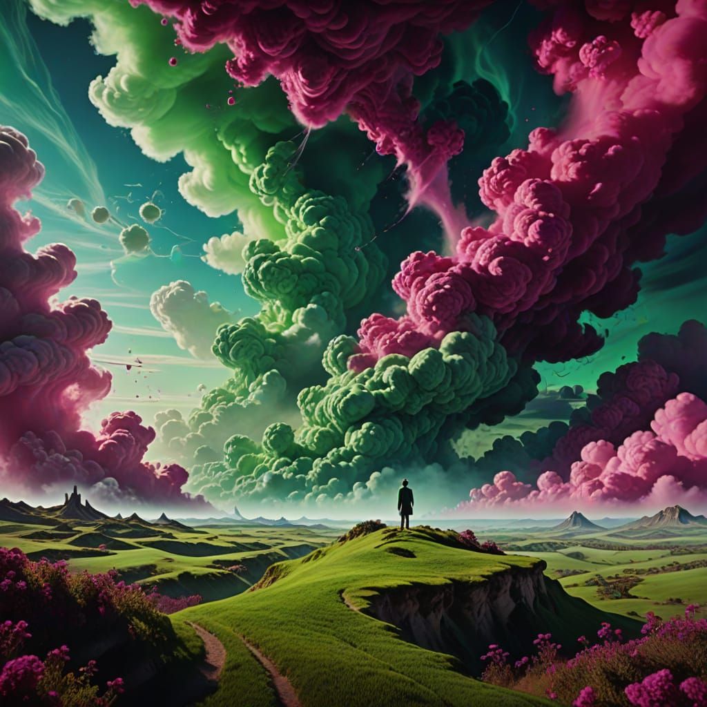 Surreal Figure at the Edge of Eternity