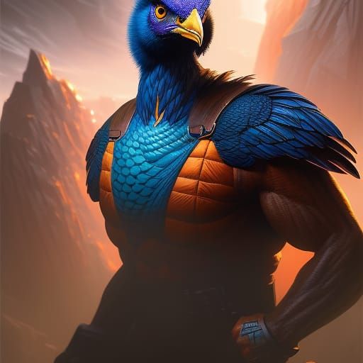 Hyperdetailed Chicken Portrait in Graffiti Art Style