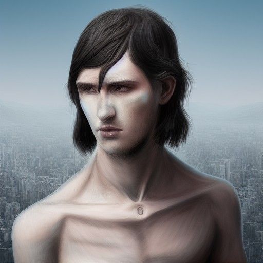Detailed Matte Painting of a Human Hybrid