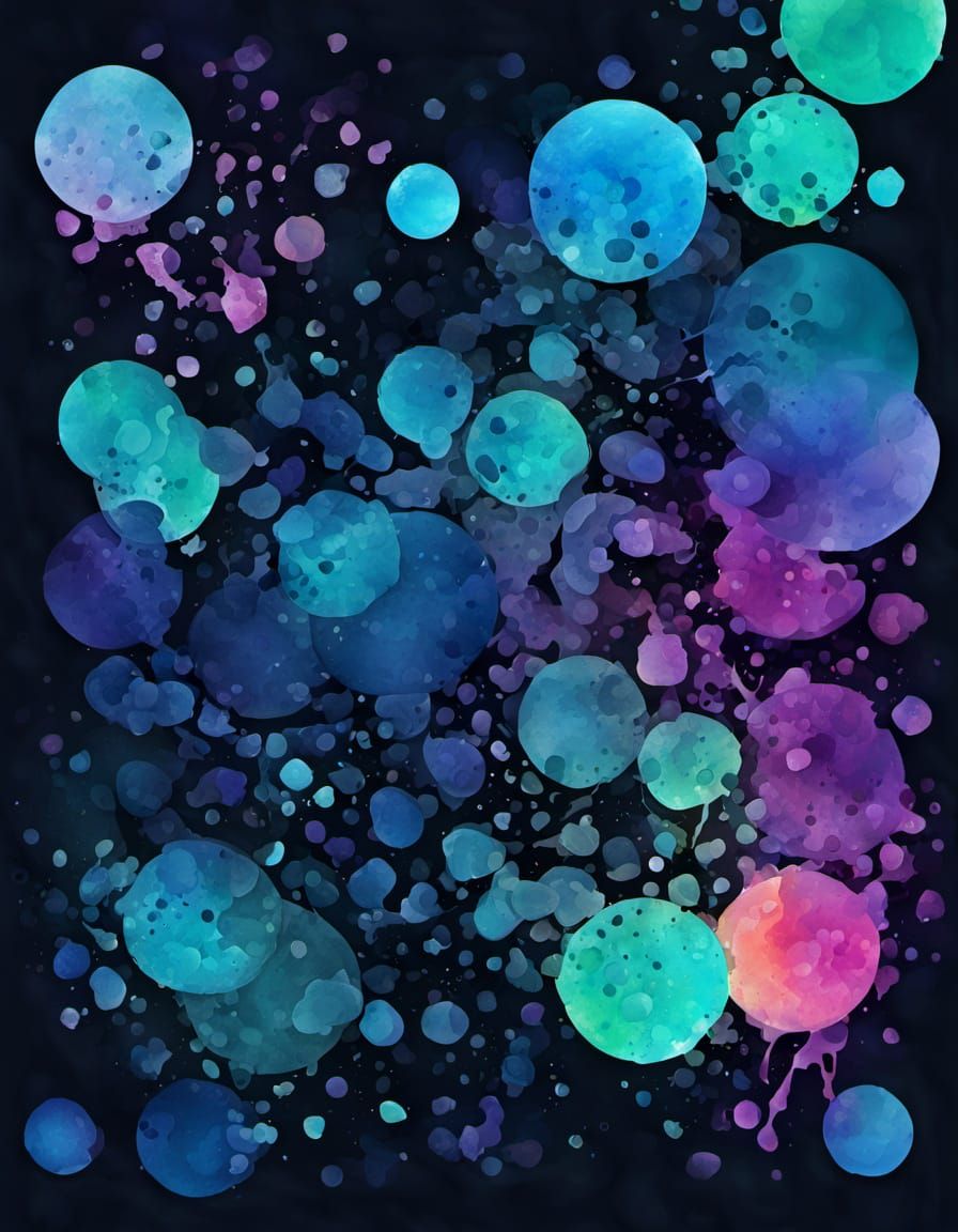 Detailed Ink Drawing with Bokeh Effect