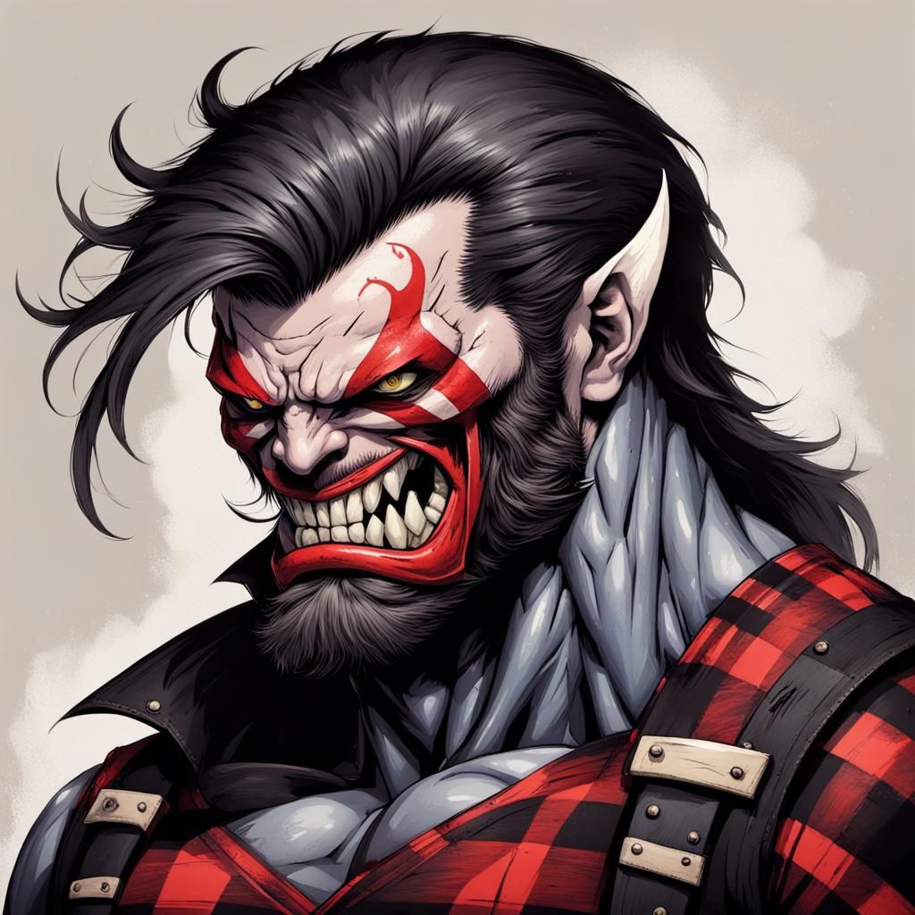 Lumberjack Villain in Japanese Style