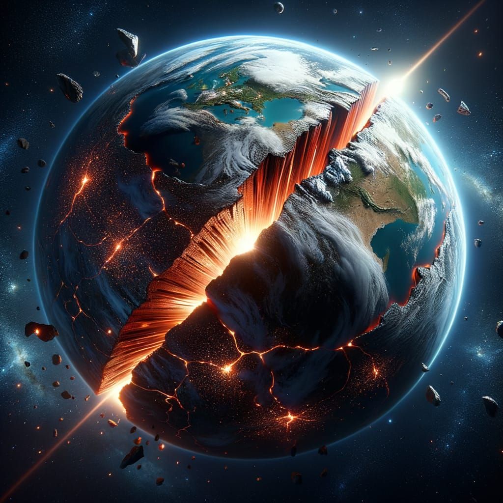 Earth Shattered: A Cosmic Catastrophe in Photorealistic Sple...