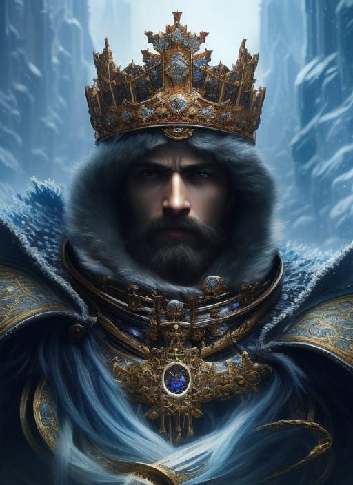Lich King Portrait in Hyperdetailed Photorealism