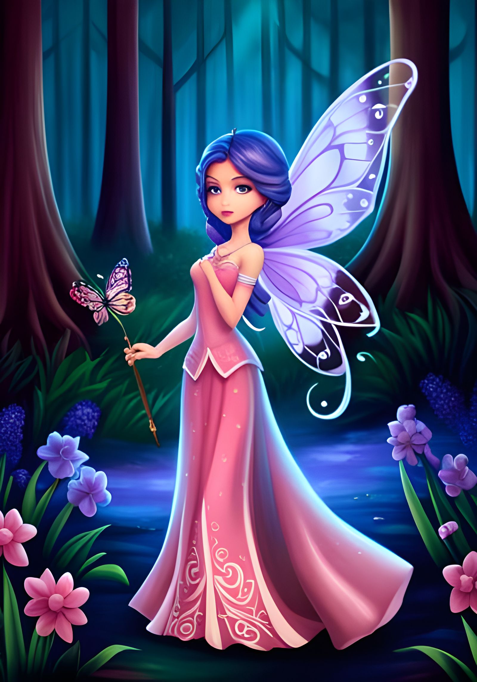 Ethereal Chibi Fairy Queen in Woodland Grove