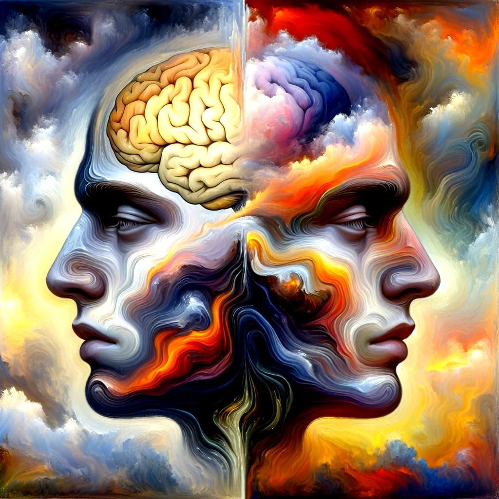 Two different faces of the selfwith a unique brain