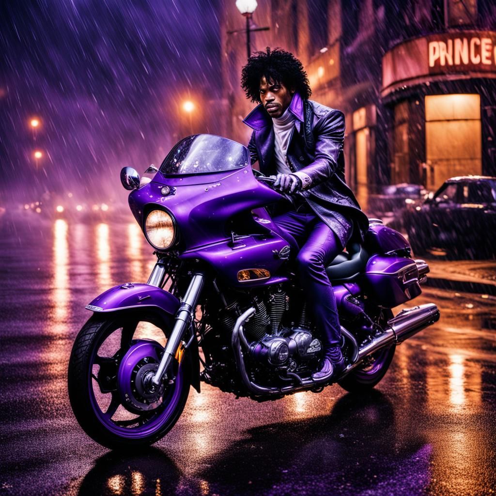 Prince Purple Rain Hyperrealistic Megapixel Image