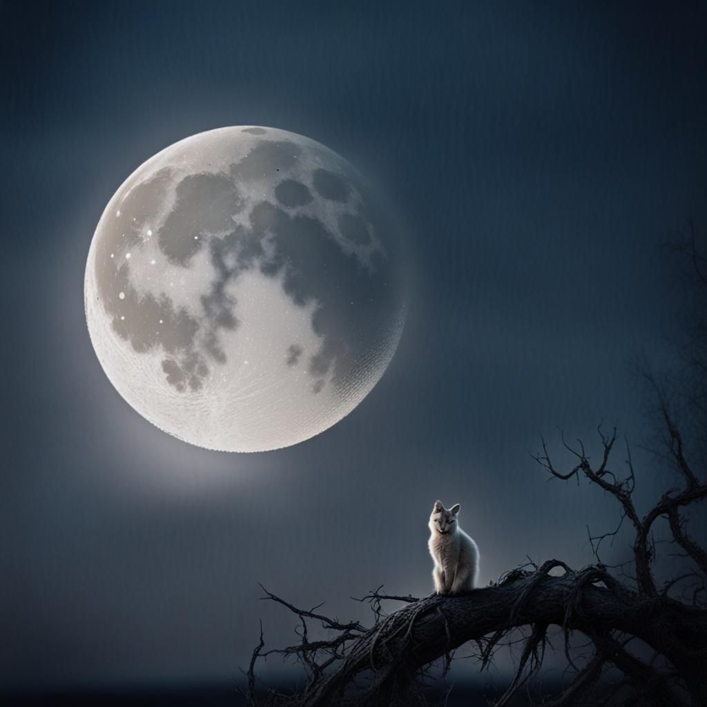 Pale Moonlit Sky Reflects Lost Dreams