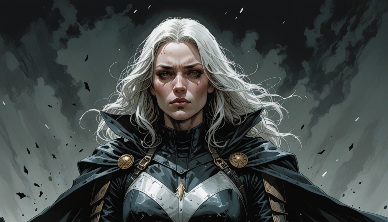 Glowing Warrior in Moonlit Glory