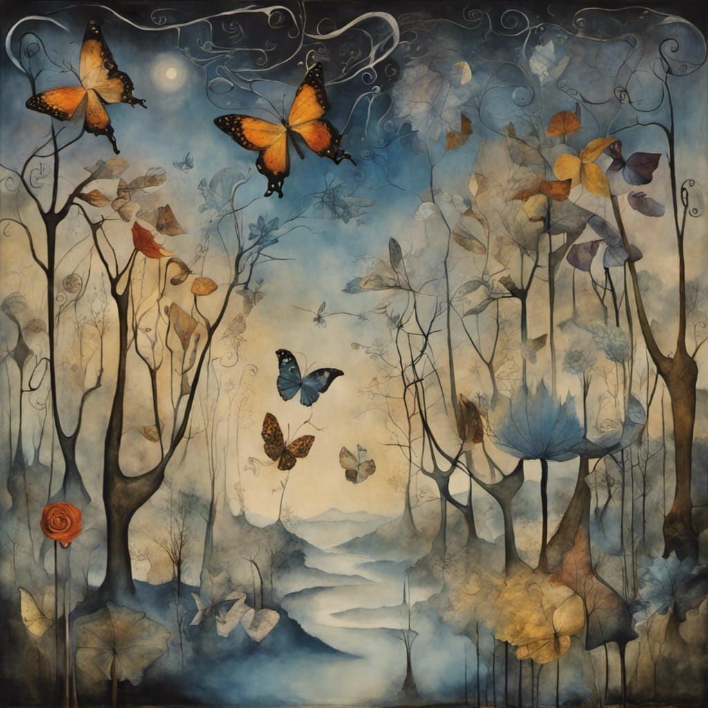 Butterfly  Dreamscape, Salvador Dali collaboration Paul Klee...