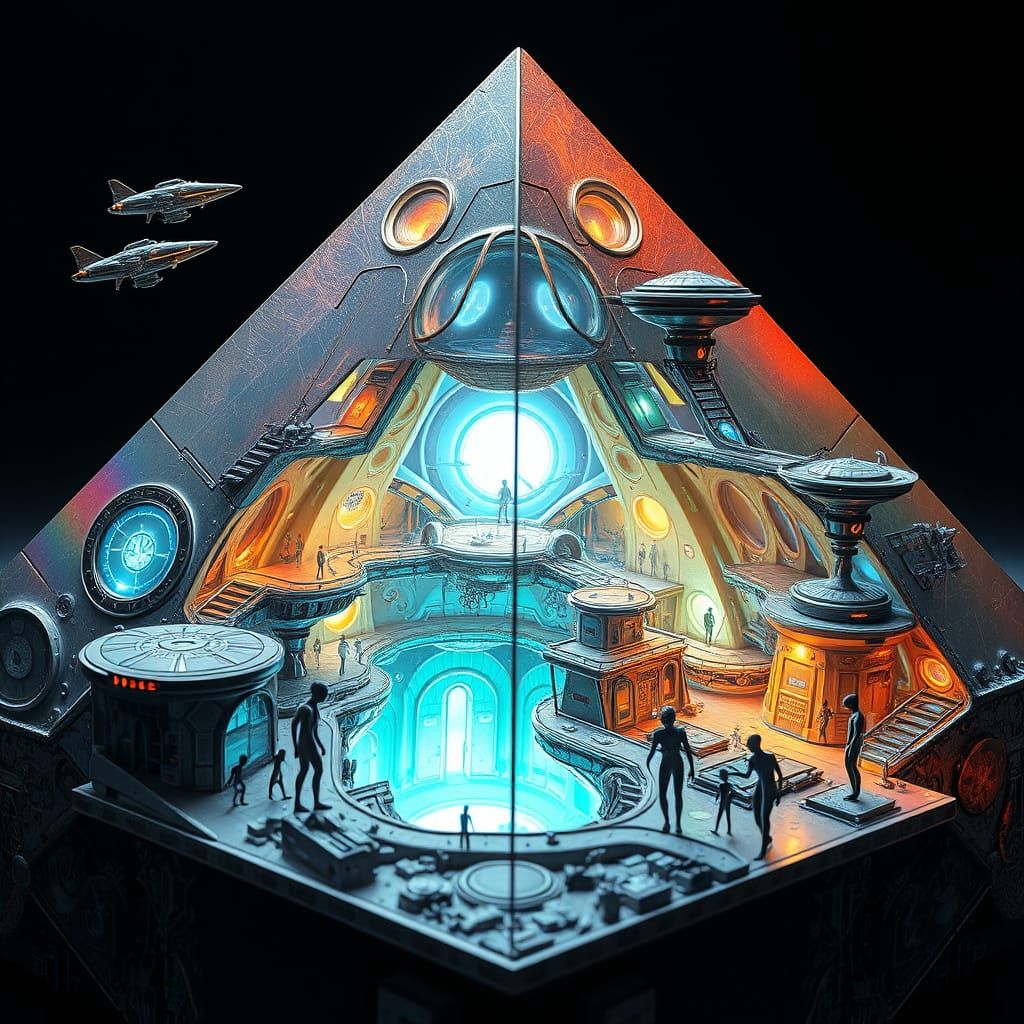 Futuristic Pyramid Reveals Vast Underground City with Extrat...