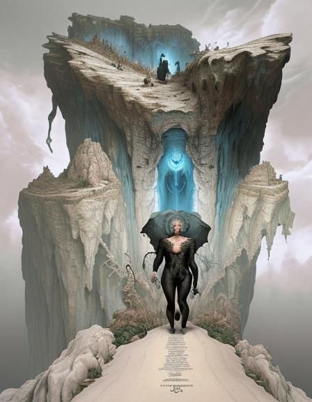 Surreal Caves of Anxiety: A 3D Rendered Vision