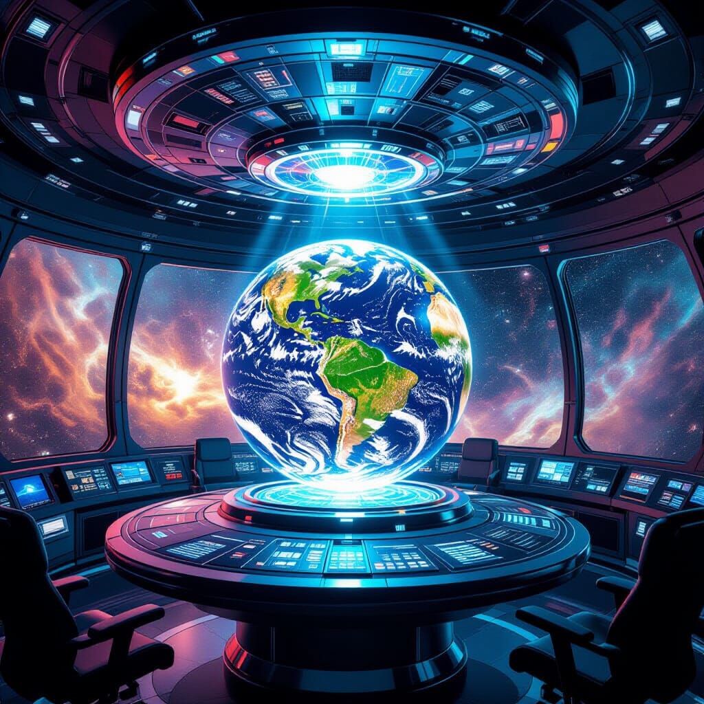 Flying Saucer Control Room: Cross-Sectional Astral View