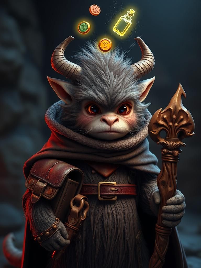 Fantasy Furry Monster RPG Character in CGI Style
