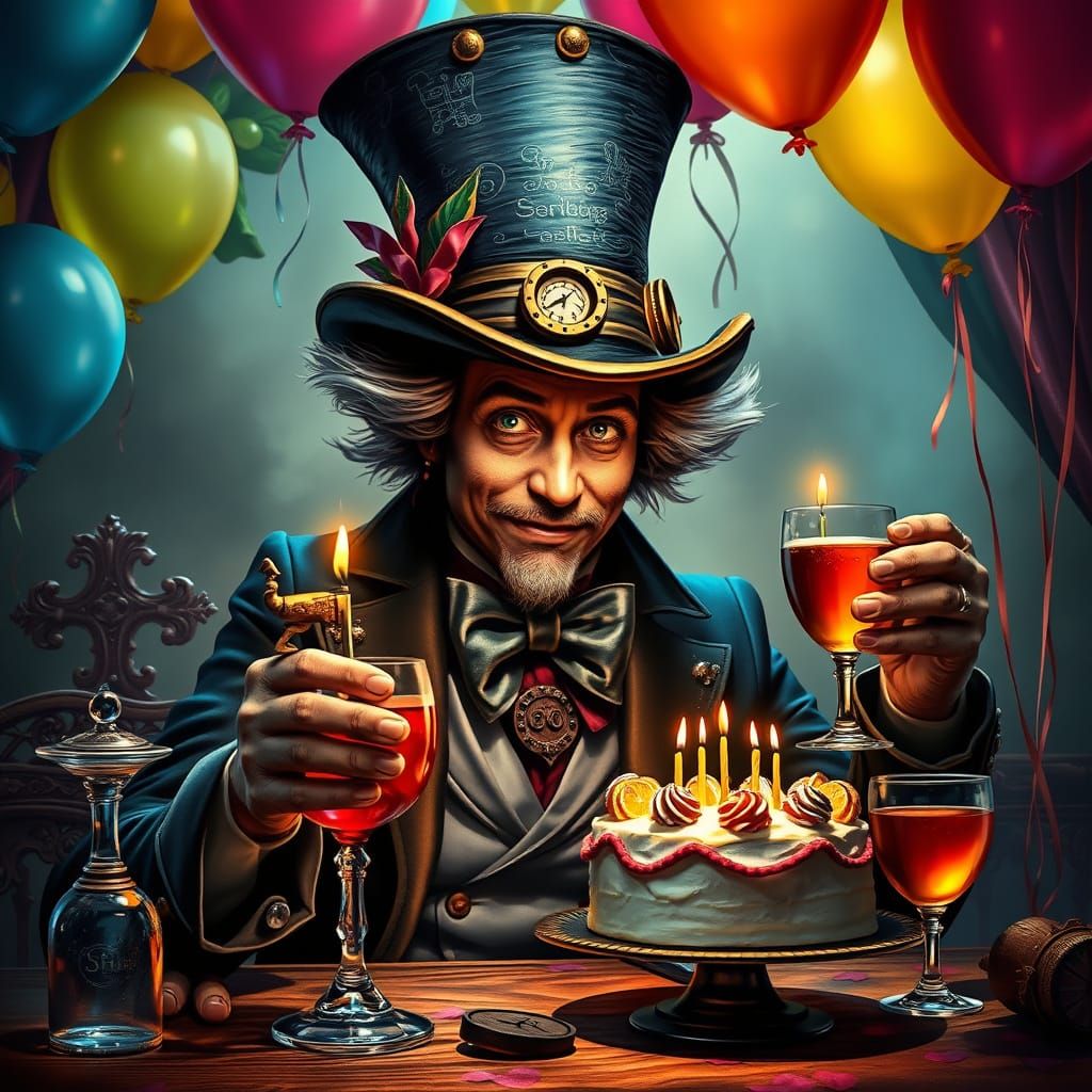 Steampunk Mad Hatter Celebrates Wonderland in Whimsical Styl...