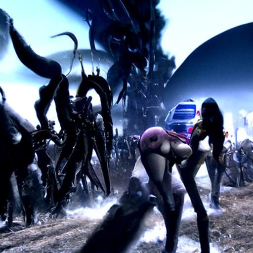 Alien Succubus Prowls: A Digital Matte Painting