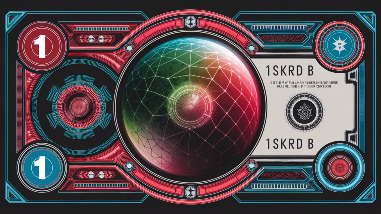 Futuristic Bank Note in Glossy Colors