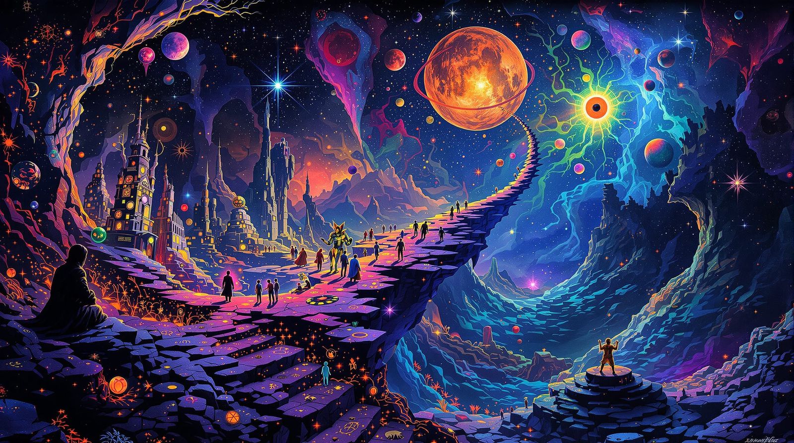 Cosmic Horror Landscape at Reality's Edge