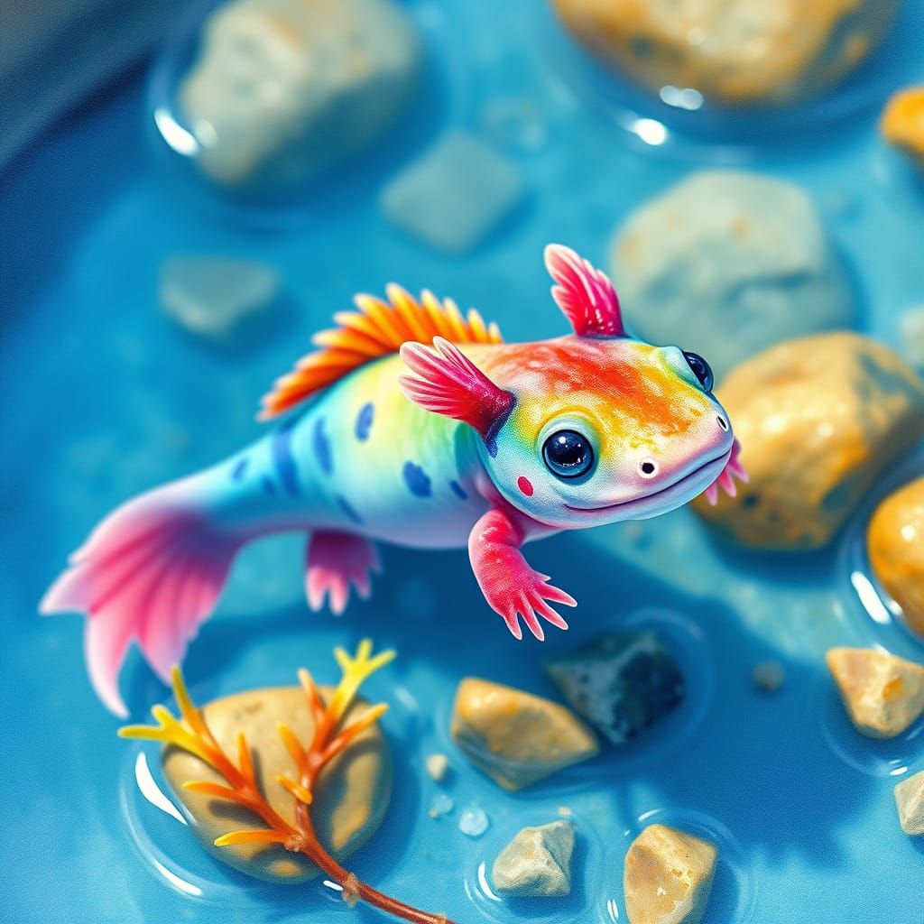 Chibi rainbow Axolotl(2)