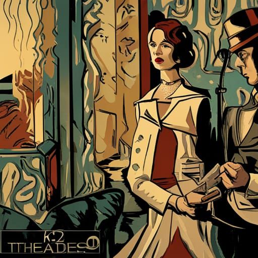 K2 in Art Deco Film Noir Style