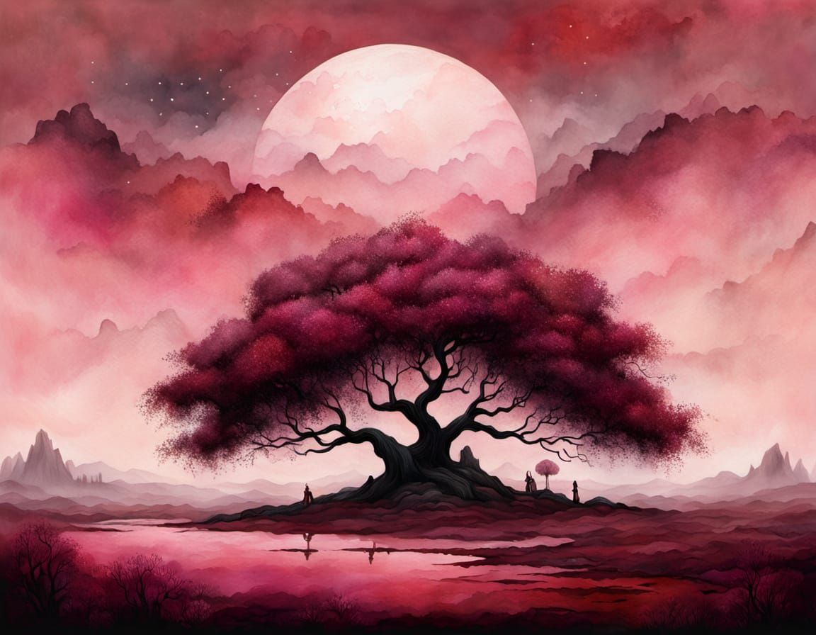 Atmospheric Landscape with Thick Brush Strokes