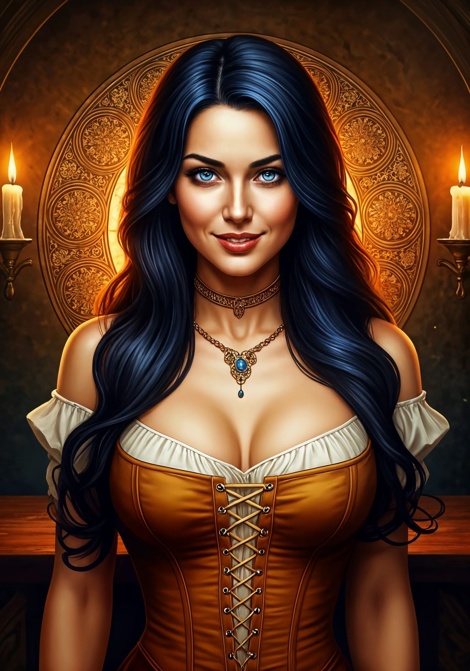 Medieval Tavern Maiden Beckons You In