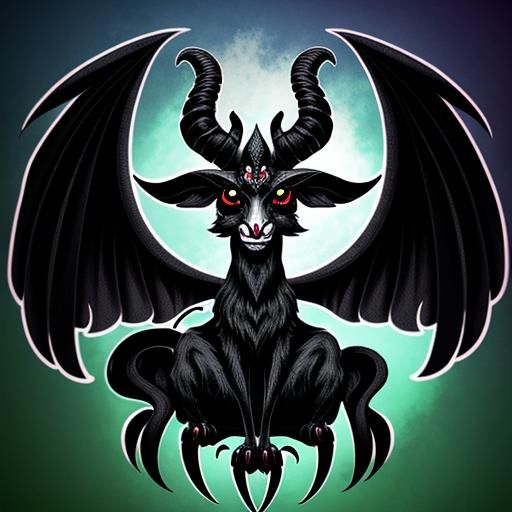 Cute Cartoon Baphomet Illustration