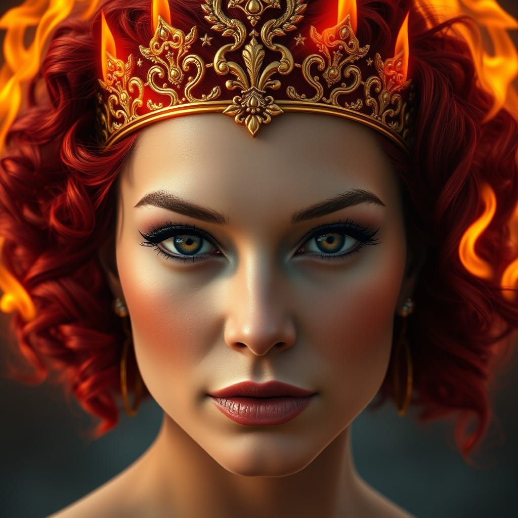 Goddess of Wonder in Majestic Gold Crown