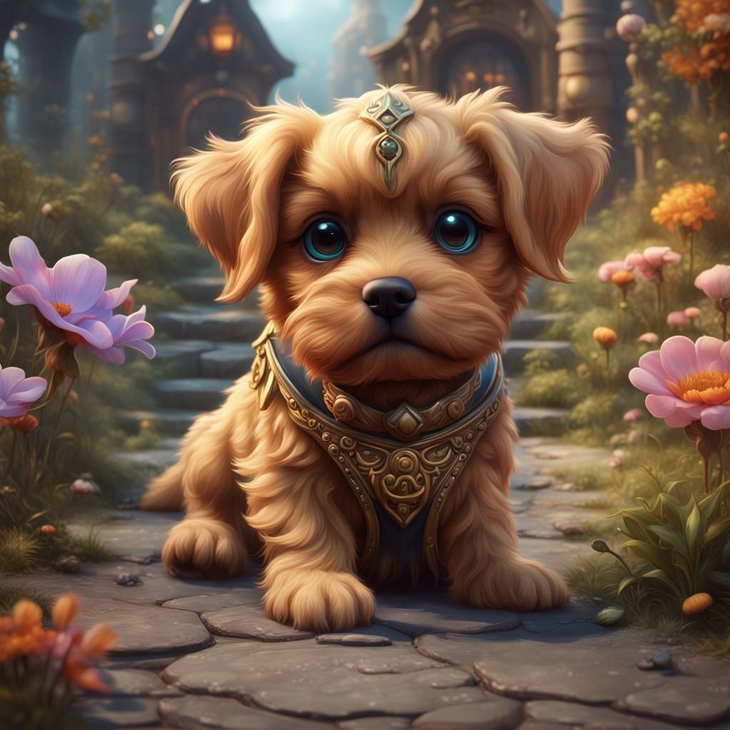 Cute royal fluffy puppy