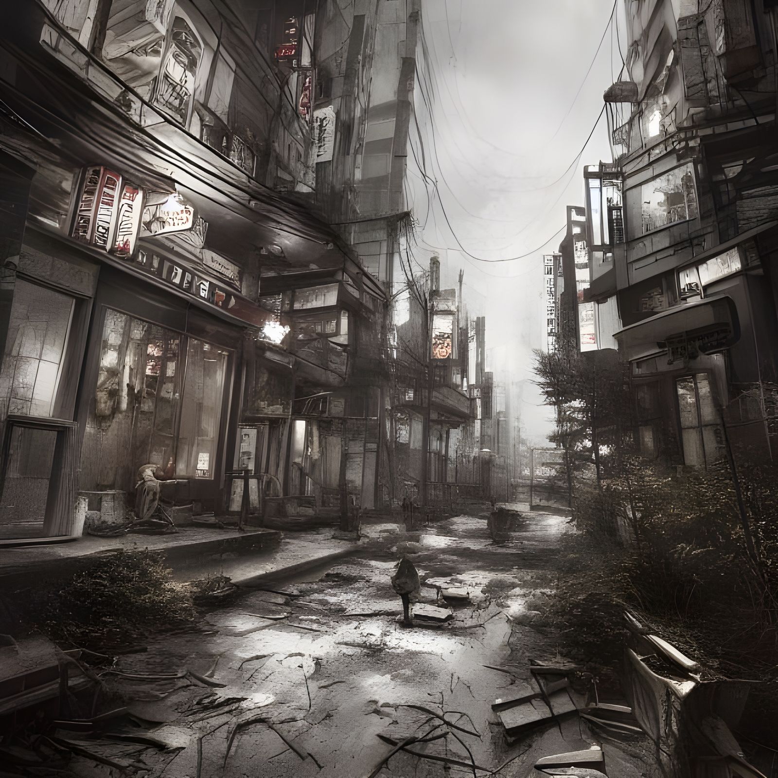 Dark Post-Apocalyptic Tokyo in Unreal Engine 5