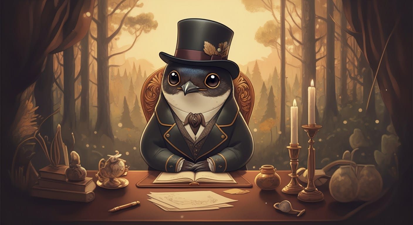 Dapper Sable Martin in Kawaii Chibi Style