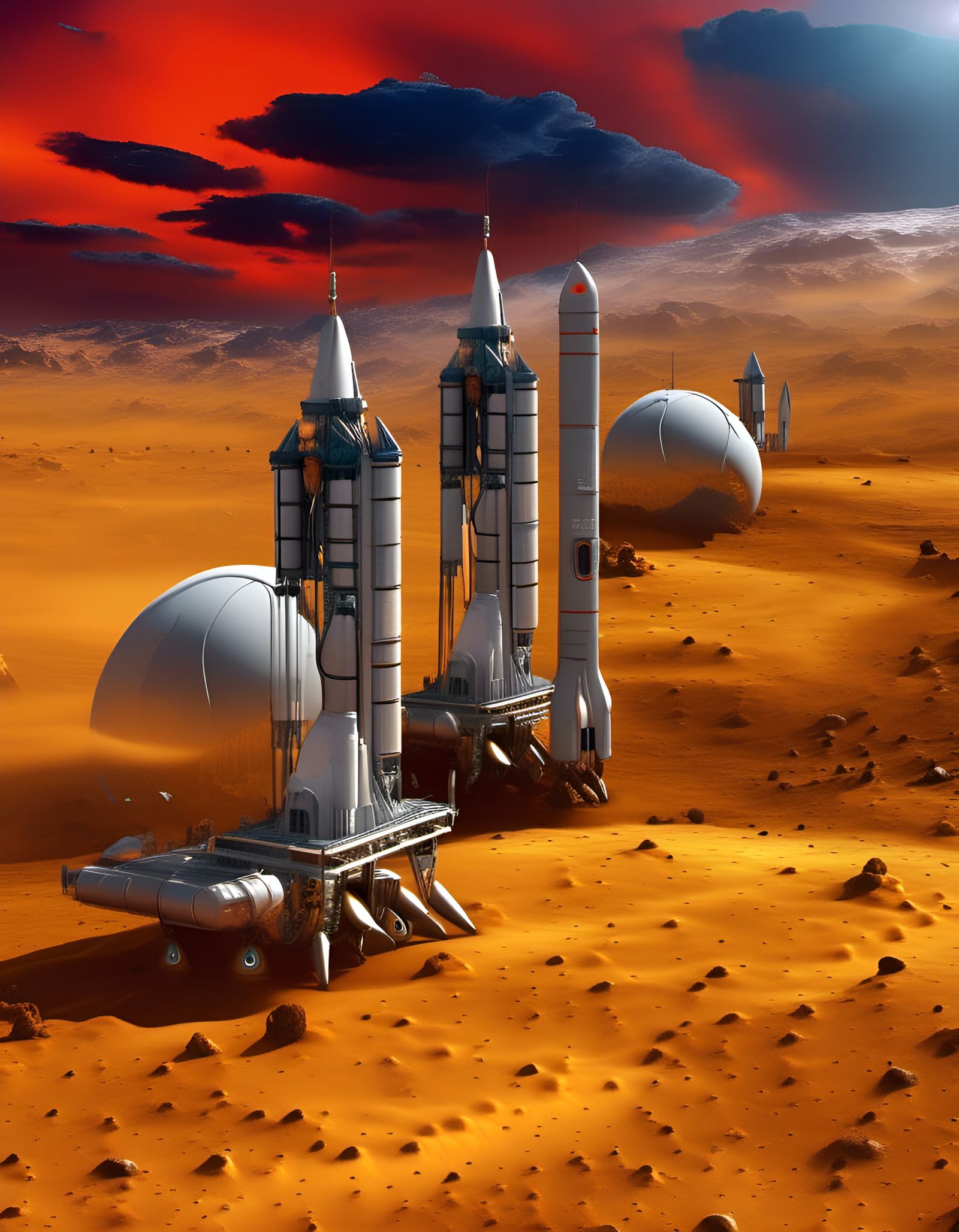 Interplanetary Rocket Launch from Alien World