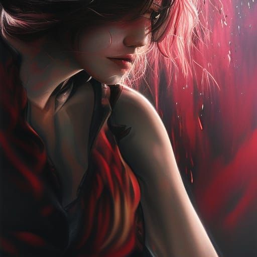 Intricately Detailed Portrait with Dramatic Lighting